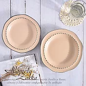 【Homely Zakka】北歐極簡奶油風啞光陶瓷餐盤餐具_圓盤2款一組(3色任選) 奶油粉