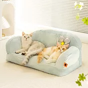 IDEA-鬆軟荷蘭絨慵懶寵物沙發-兩色可選 霧霾藍