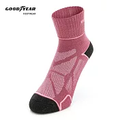 【Goodyear 固特異】男女款石墨烯機能襪(多款任選) 女-乾燥玫瑰色