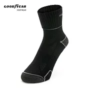 【Goodyear 固特異】男女款石墨烯機能襪(多款任選) 男-黑色