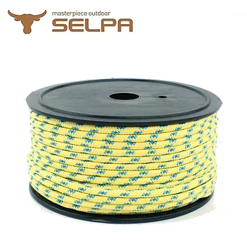 【韓國SELPA】5mm反光營繩50米/野營繩/露營繩(兩色任選) 淡黃色