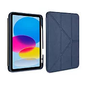 【TORRII】 TORRIO Plus iPad 10.9”多角度摺疊保護套 (支架式折疊 專屬筆槽) 海軍藍