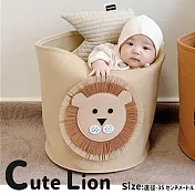 【DR.Story】Ins高質感儲物髒衣玩具收納桶 (收納籃 髒衣籃) かわいい太陽のライオン(可愛太陽獅)