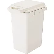 日本RISU｜(H&H系列)掀蓋式抗菌防臭連結垃圾桶45L 白色
