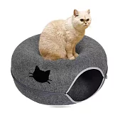 【P&H寵物家】大甜甜圈隧道貓窩 貓遊戲窩(透氣可拆圓形貓窩 寵物窩 貓隧道 貓咪玩具)