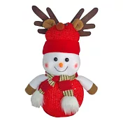 摩達客聖誕圍巾 紅色雪人擺飾(小)17*32cm單入