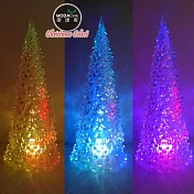 摩達客聖誕-27cm  七彩夢幻發光水晶樹/燈飾擺飾