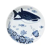 Natural69波佐見燒 CocoMarine系列 圓形淺盤 前菜碟 13cm 海中鯨鯊 日本製