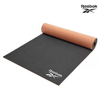 Reebok 專業訓練雙色瑜珈墊-6mm  (焦糖色/黑)