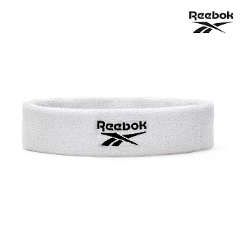 Reebok 加厚棉質舒適運動頭帶(雙色) 白色