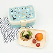 《Rex LONDON》扣式雙層分格便當盒(狗日常) | 環保餐盒 保鮮盒 午餐盒 飯盒