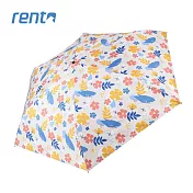 【rento】碳纖輕量黑膠晴雨傘 花朝月夕(米)