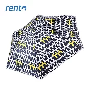 【rento】碳纖輕量黑膠晴雨傘 塗鴉(深藍)