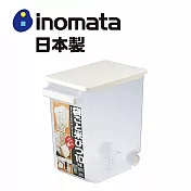 日本製【INOMATA】連袋式大型米桶附輪10KG