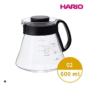 【HARIO V60經典系列】02黑色60咖啡分享壺600ml [XVD-60B-EX]