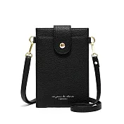 【L.Elegant】韓版時尚輕薄款實用外出手機零錢包(共四色)B602  黑色