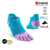 【injinji】女 Run輕量吸排五趾隱形襪NX M-L 藍/紫糖