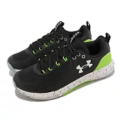 Under Armour 訓練鞋 Charged Commit TR 3 男鞋 黑 綠 運動鞋 3023703006