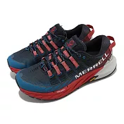 Merrell 越野跑鞋 Agility Peak 4 GTX 男鞋 藍 紅 防水 運動鞋 戶外 Vibram ML067459
