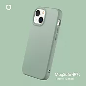 犀牛盾 iPhone 13 mini (5.4吋) SolidSuit (MagSafe 兼容) 防摔背蓋手機保護殼- 鼠尾草綠