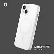 犀牛盾 iPhone 14 / 13 共用 (6.1吋) SolidSuit (MagSafe 兼容) 防摔背蓋手機保護殼- 經典白