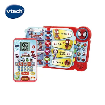 【Vtech】蜘蛛人-英語學習閱讀聽力2入組 (有聲書+手機)