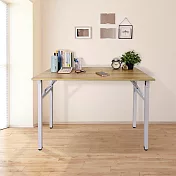 【AOTTO】免組裝寬大折疊木紋書桌-100公分 木紋色