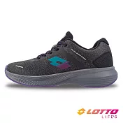 【LOTTO 義大利】 女 輕步 防潑水輕量跑鞋 23cm 黑紫