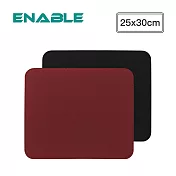 【ENABLE】雙色皮革 質感縫線 防水防油隔熱餐桌墊(25x30cm)- 紅色+黑色