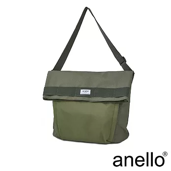 anello 折口造型斜背包 Regular size- 橄欖綠