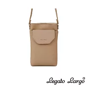 Legato Largo 長型信封手機收納斜背小包- 奶茶色