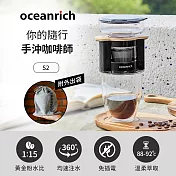 Oceanrich歐新力奇 便攜旋轉萃取咖啡機-(七色任選) S2 黑木紋