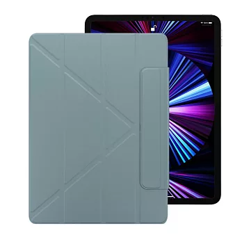 SwitchEasy Origami for iPad Pro 11吋 2022 全方位多角度支架保護套-皮革內襯 寧靜藍