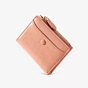 【L.Elegant】韓版時尚鱷魚皮紋 短夾 零錢包(共4色)B868 粉色