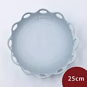 Le Creuset 蕾絲花語系列 花邊圓形淺盤 25cm 銀灰藍