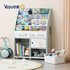 【Yeya也雅】萌想樂園兒童玩具繪本分類收納櫃(1大格+2小格1門+1儲物凳)-DIY- 月光森林