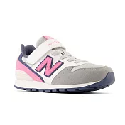 New Balance 男女大童休閒鞋-白粉藍-YV996XG3-W 18.5 白色