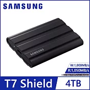 【SAMSUNG 三星】T7 Shield 4TB USB3.2移動固態硬碟 星空黑(MU-PE4T0S/WW)公司貨
