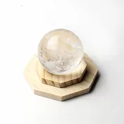 【開運工場】35mm白水晶球原木八卦擺飾組