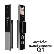 Arpha Q1 3D人臉識別全自動智能門鎖(附基本安裝) 星空灰