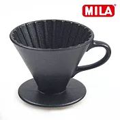 MILA日本製 織部燒 咖啡濾杯02-南蠻黑釉