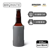 【BrüMate】Bott’l啤酒酷冰杯 | 355ml/12oz (BruMate/啤酒杯/隨行杯/玻璃啤酒) 啞光灰