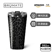 【BrüMate】Imperial Pint 不鏽鋼保溫保冰杯 | 592ml/20oz  (BruMate/隨行杯/咖啡杯/露營杯) 黑石豹