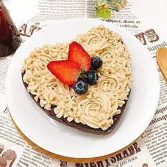 樂活e棧─生日快樂造型─水果愛心巧克力蛋糕─6吋1顆(限卡 低澱粉 手作蛋糕)
