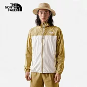 The North Face M UPF WIND JACKET - AP 男 防風防曬連帽外套-白棕-NF0A4U8XQK4 M 白色