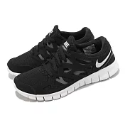 Nike 慢跑鞋 Free Run 2 黑 灰 白 赤足 輕量 復刻 運動鞋 男鞋 537732-004