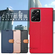 CITY都會風 紅米Redmi Note 12 5G 插卡立架磁力手機皮套 有吊飾孔 玫瑰金