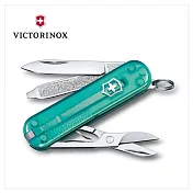 VICTORINOX 瑞士維氏 Classic Colors 系列 透色經典7用瑞士刀款 58mm(10款)0.6223.T 透海洋綠