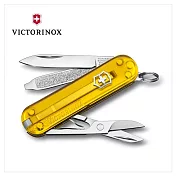 VICTORINOX 瑞士維氏 Classic Colors 系列 透色經典7用瑞士刀款 58mm（10款）0.6223.T 透黃色