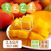 家購網嚴選 外銷等級 枋山愛文芒果 2.5kgx2盒(大7-8顆/盒)